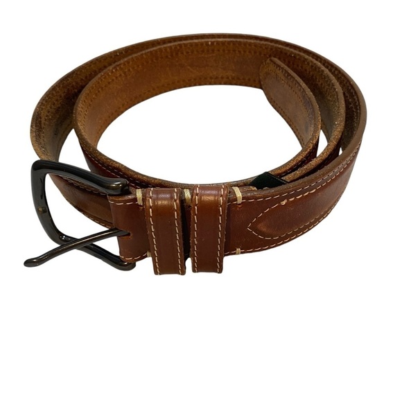 Orvis Brown Leather Belt Sz 40 - Picture 1 of 9